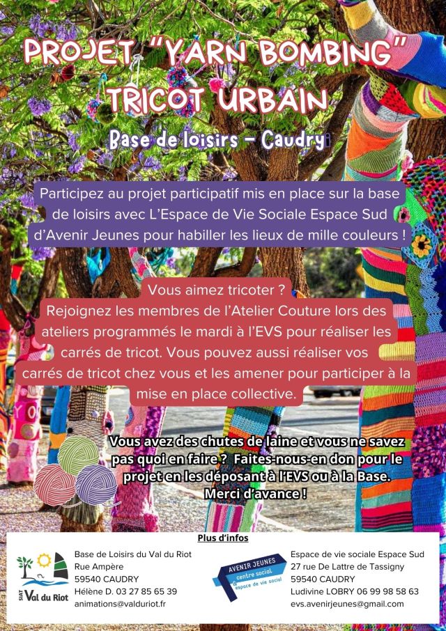 Projet "Yarn Bombing" Tricot Urbain